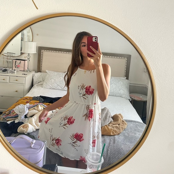 WHITE FLORAL DRESS - Picture 3 of 5